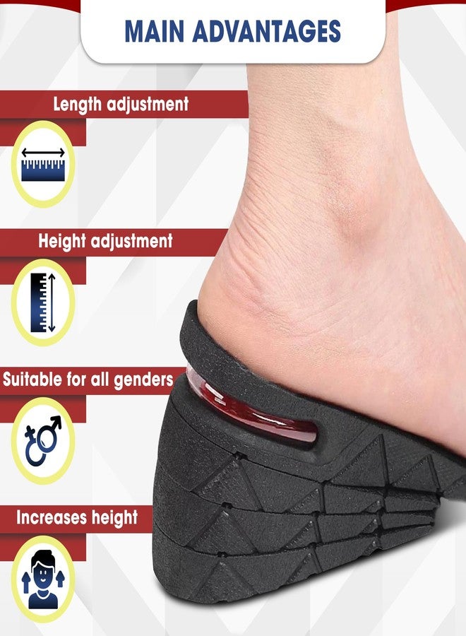 ZOKLU Height Increase Insoles for Men and Women – 4-Layer Adjustable Height Boosters with 1.2–3.5" PVC Layers, Trim-to-Fit Comfort, Orthotic Fit for US Sizes 4.5–9 – Shoe Lifts Men for Sneakers and Boots - Image 4